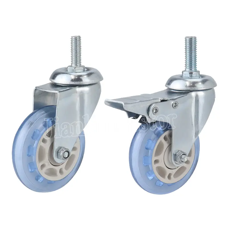 2.5″ Office Chair Caster with PU Roller Blade 3″ Office Chair Caster Wheels Stem Furniture Casters