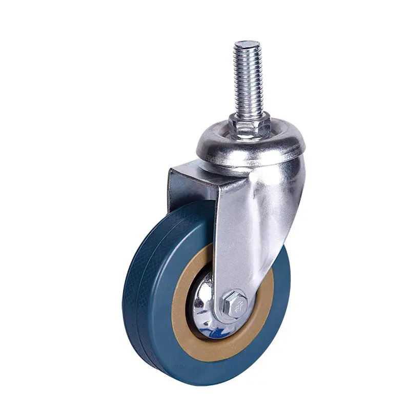 50mm Grey Furniture TPR PVC Ball Caster Chair Wheel Small Swivel Stem Caster