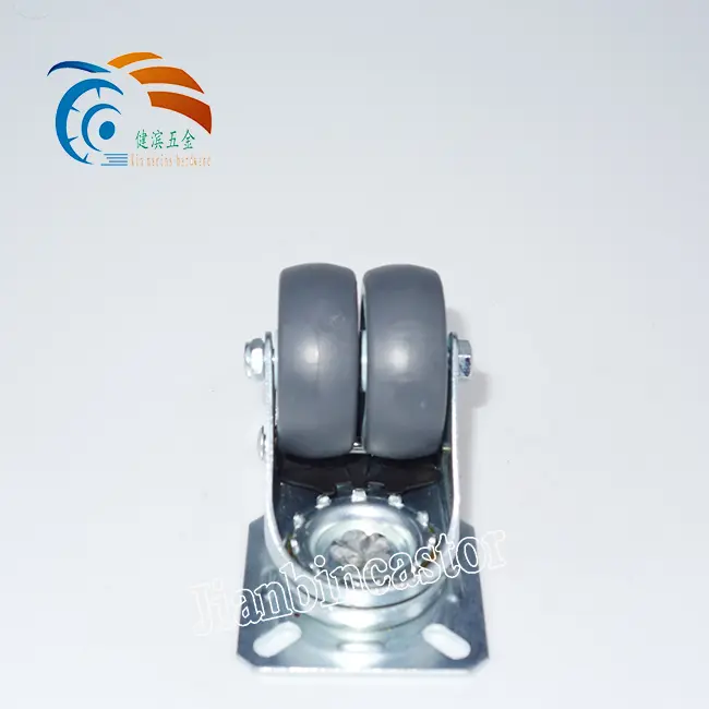 2 Inch Gray TPR Double Caster Light Duty Casters