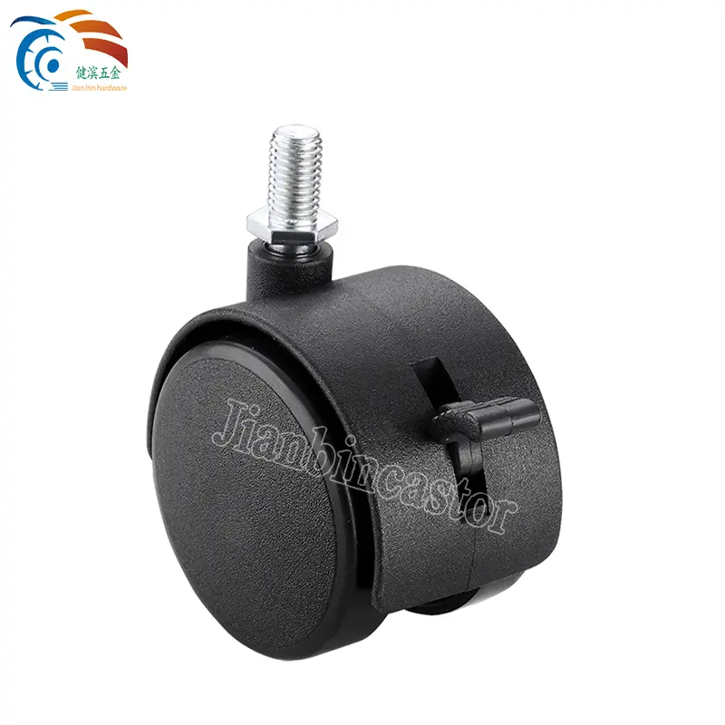 Supplier Office Chair Caster Furniture Assembly Hardware Plastic Trolley Caster With Caster 40/50mm Caster