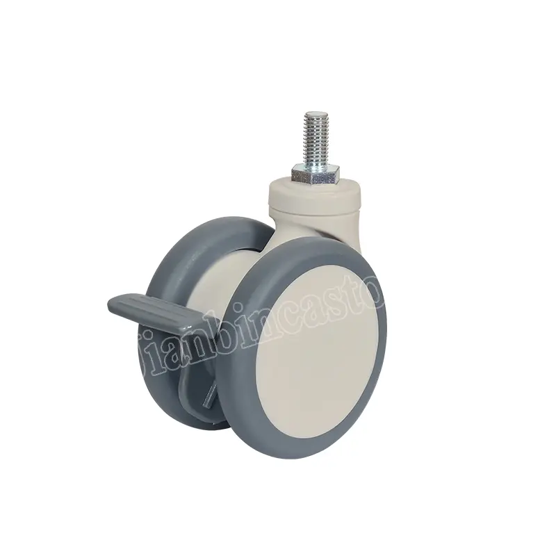 Medical Equipment 5 Inch Gray TPR Medium Duty Load 100kg Caster