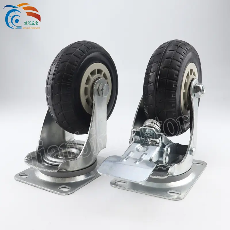 Factory Price Heavy Duty Swivel Industrial 6 8 Inch Solid Rubber Caster Wheel