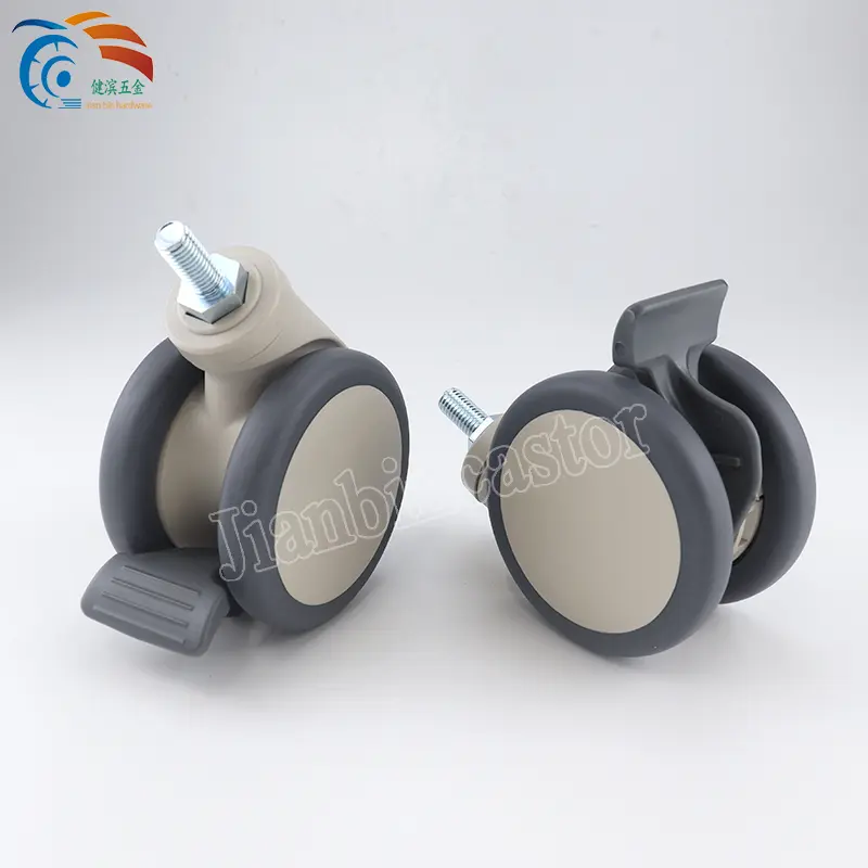 Medical Equipment 5 Inch Gray TPR Medium Duty Load 100kg Caster