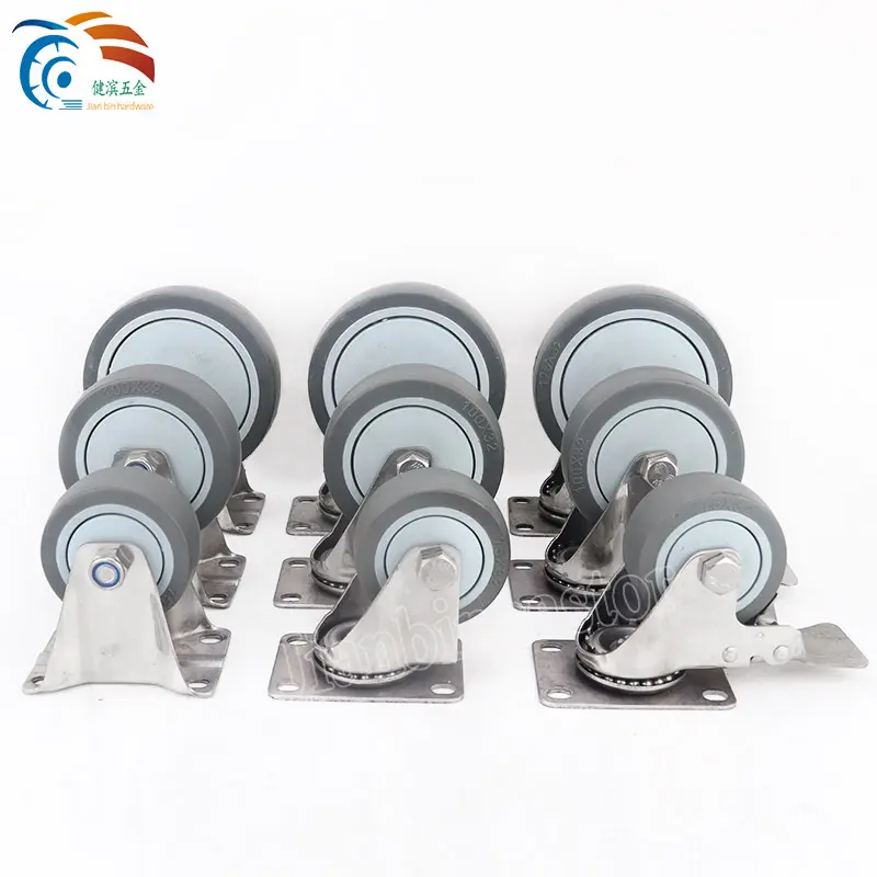 Factory Directly Sell Competitive 3/4/5 Inch Swivel TPR Caster Wheel Medical Caster/Heavy Duty Caster/Thermo Caster/Stainless Steel Caster