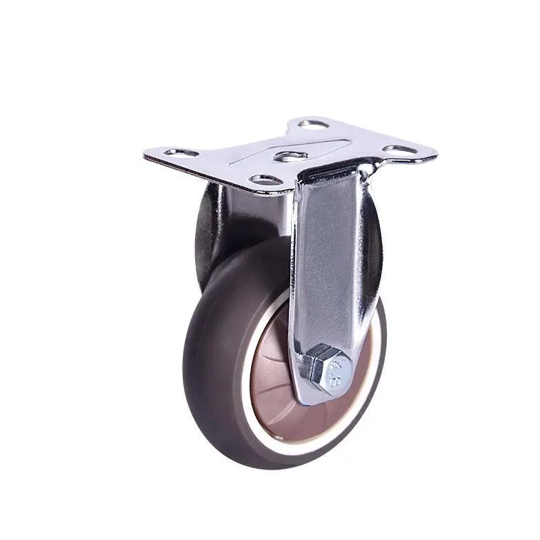 Stainless Steel Light Duty Caster Grey TPR Material Wheel 2 Inch 50kg Ruedas Giratorias Caster Waterproof Castor