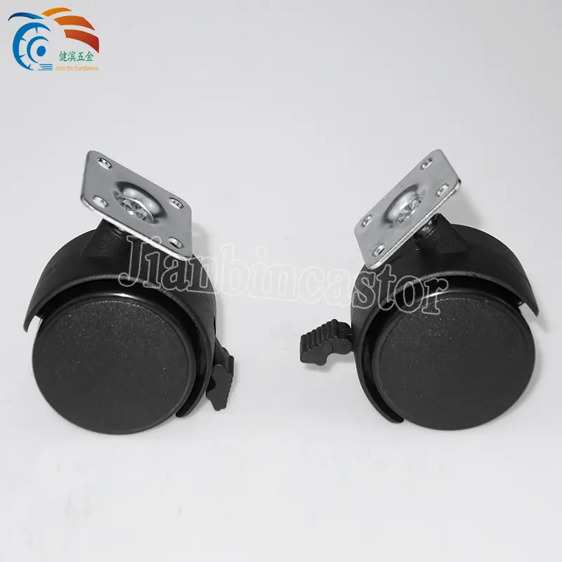 Supplier Office Chair Caster Furniture Assembly Hardware Plastic Trolley Caster With Caster 40/50mm Caster