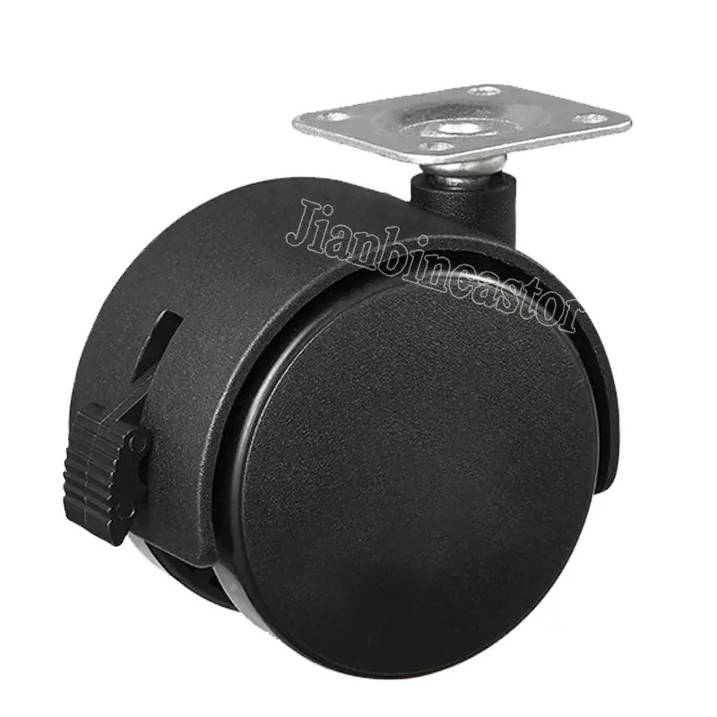 50mm Caster Wheel Suppliers Rollerblade Office Chair Caster Wheels Furniture Assembly Hardware Plastic Trolley Caster Wheels with Castor
