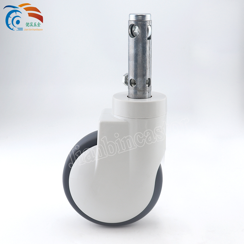 150mm single piece caster 5 inch center lock medical swivel long stem single piece caster