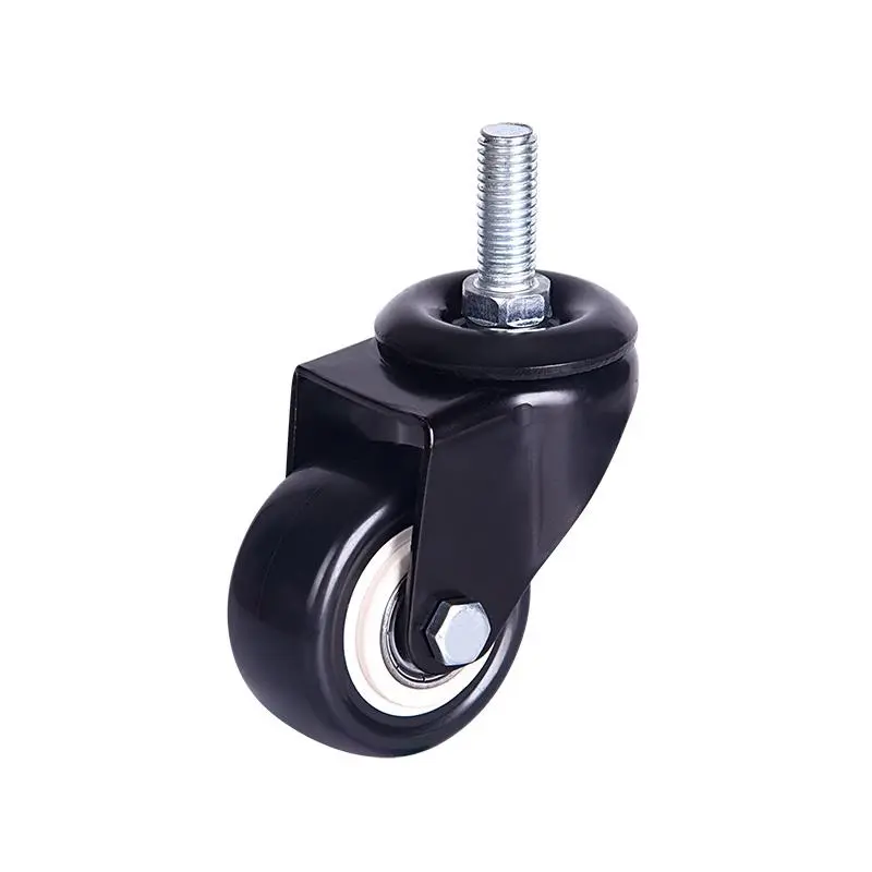 Flat Free Medium Duty Caster PVC 100 Kg 3/4/5 Inch Industrial Swivel Stem Brake Zinc Plated Castor